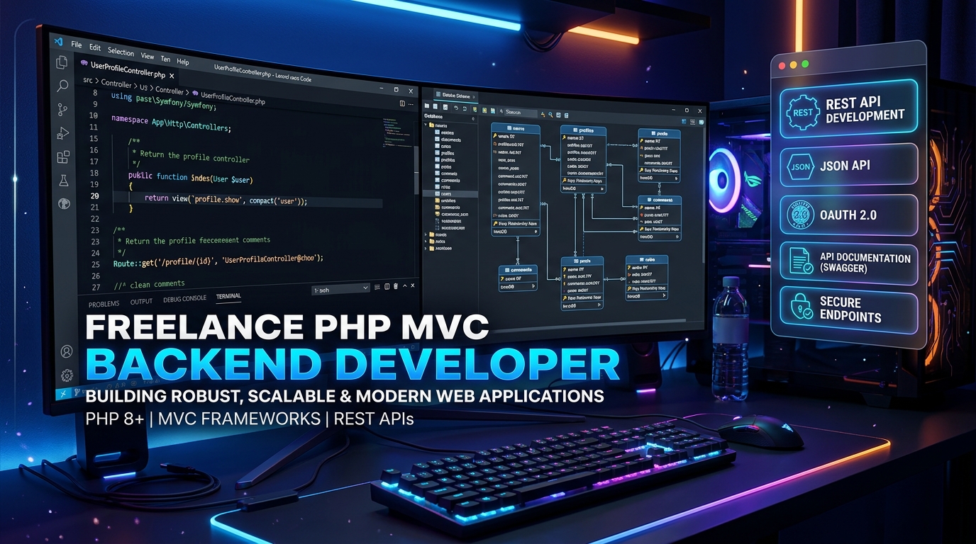 Sıfırdan Özel PHP 8.3+ MVC Web Uygulaması ve REST API Geliştiririm